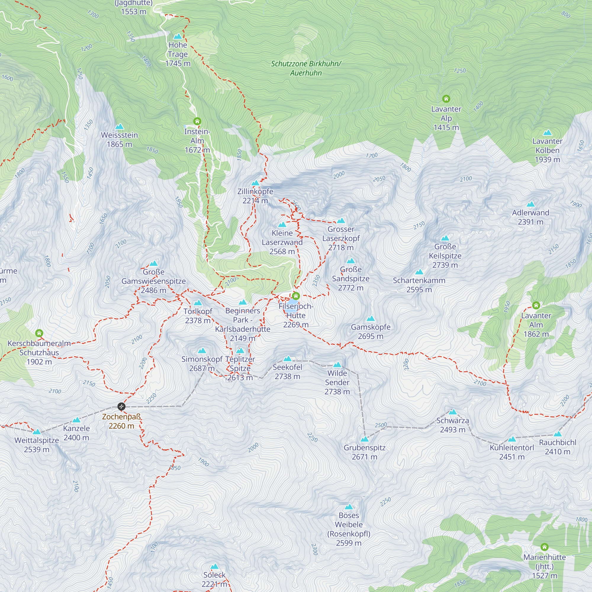 Filserjoch-Hütte map