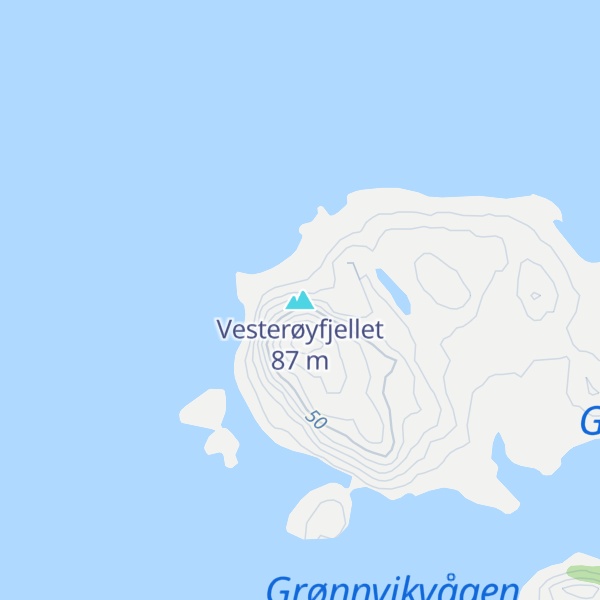 Map of Vesterøyfjellet