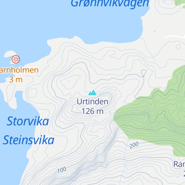 Map of Urtinden