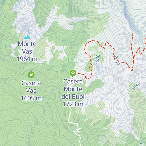 Map of Casera Monte dei Buoi