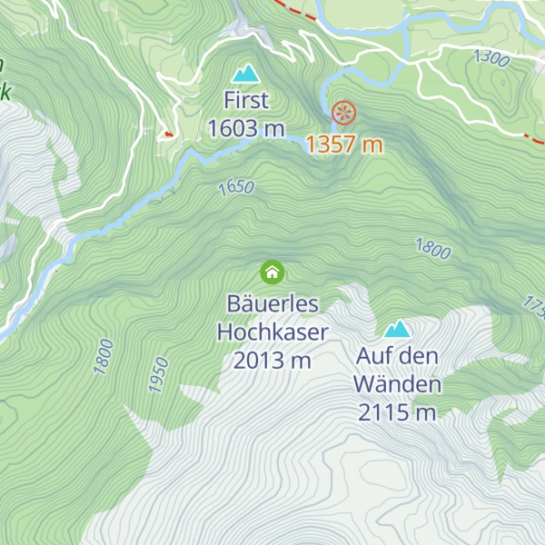 Map of Bäuerles Hochkaser