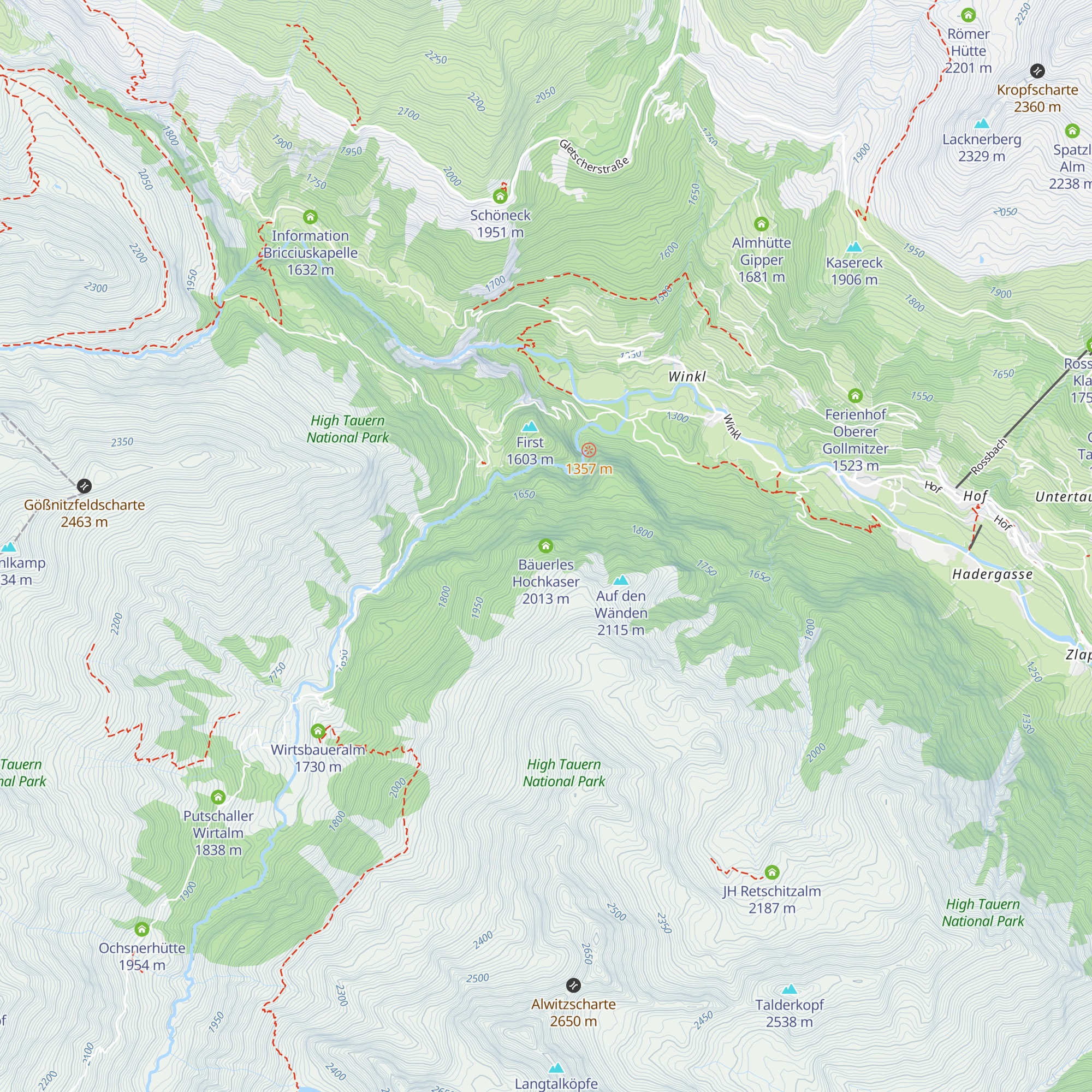 Bäuerles Hochkaser map