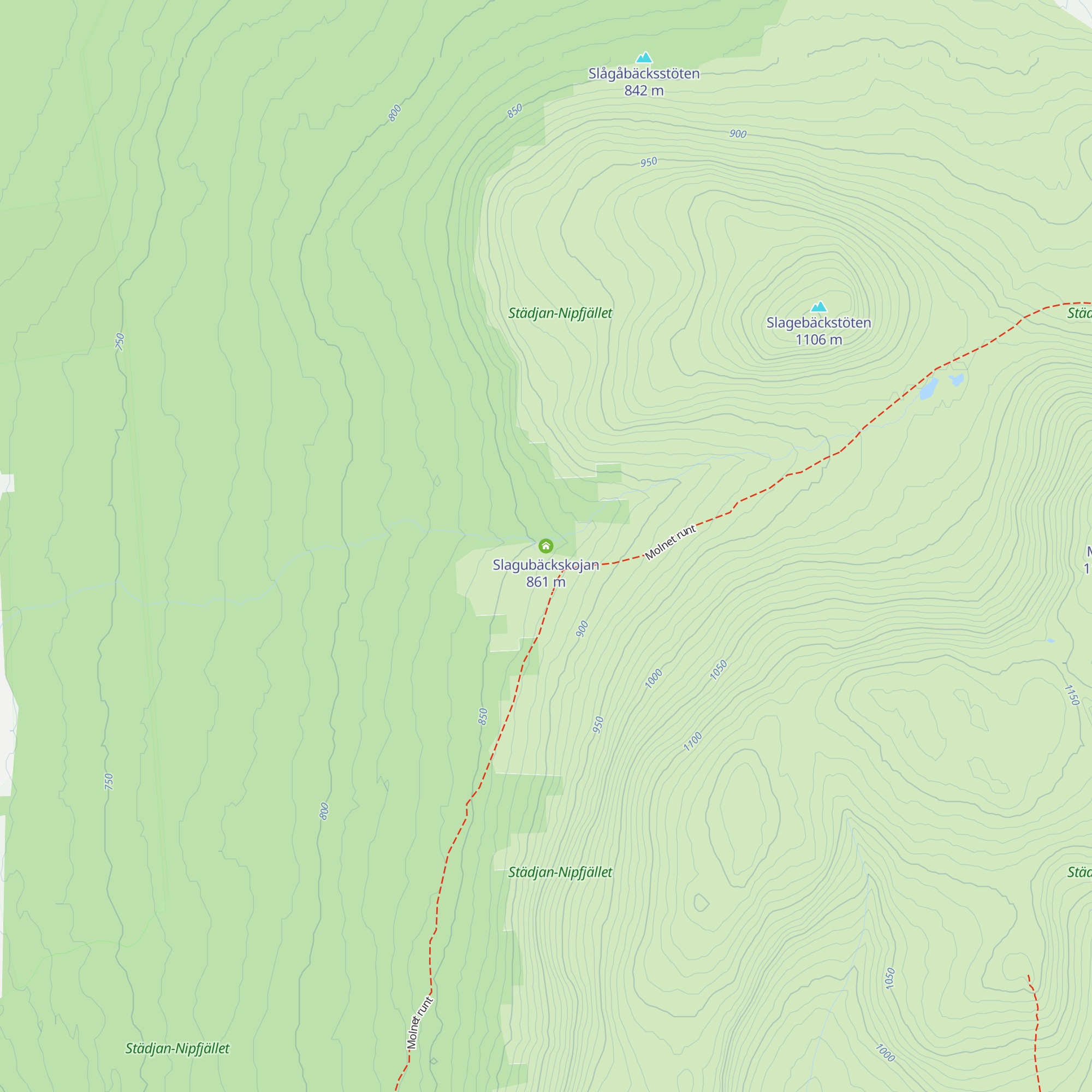 Slagubäckskojan map