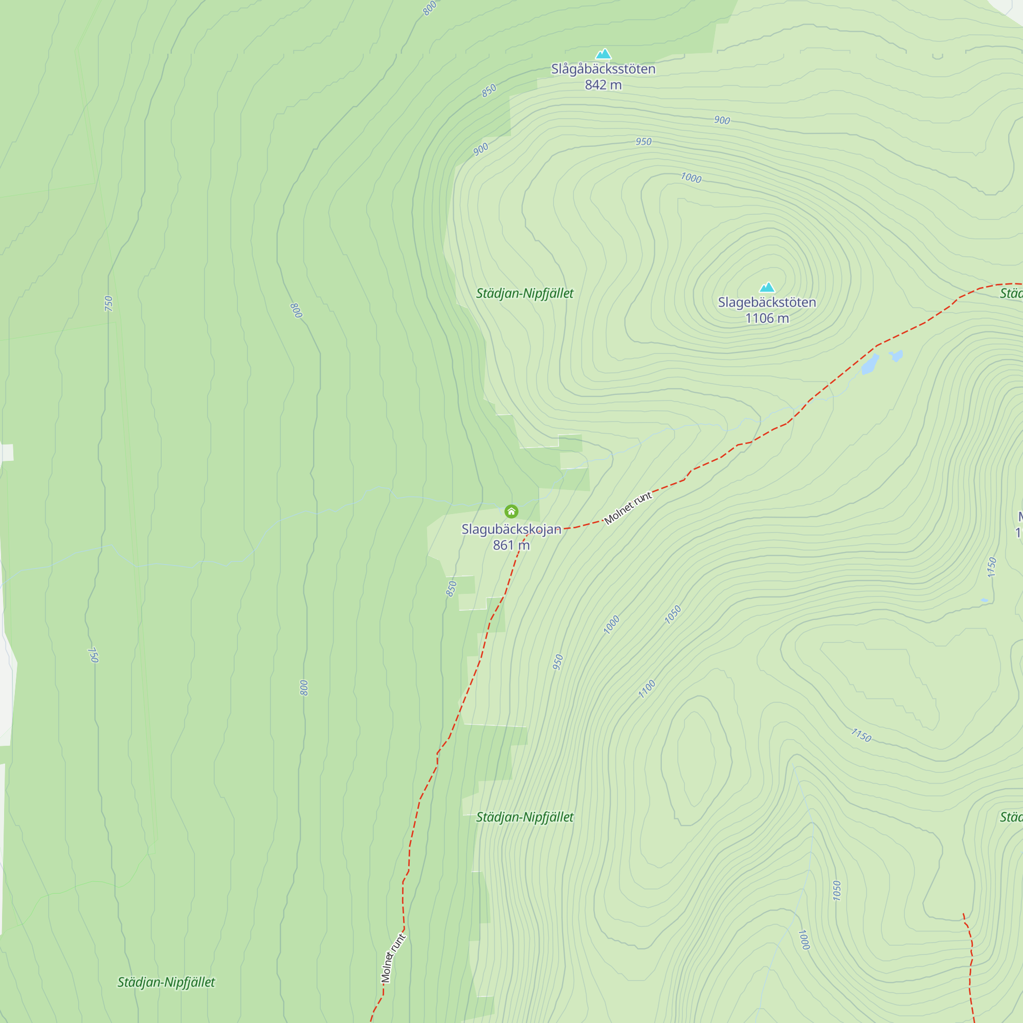 Slagubäckskojan map