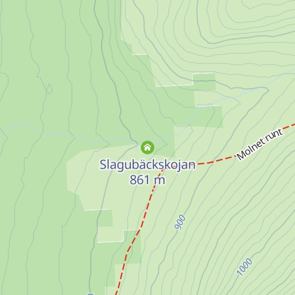 Map of Slagubäckskojan