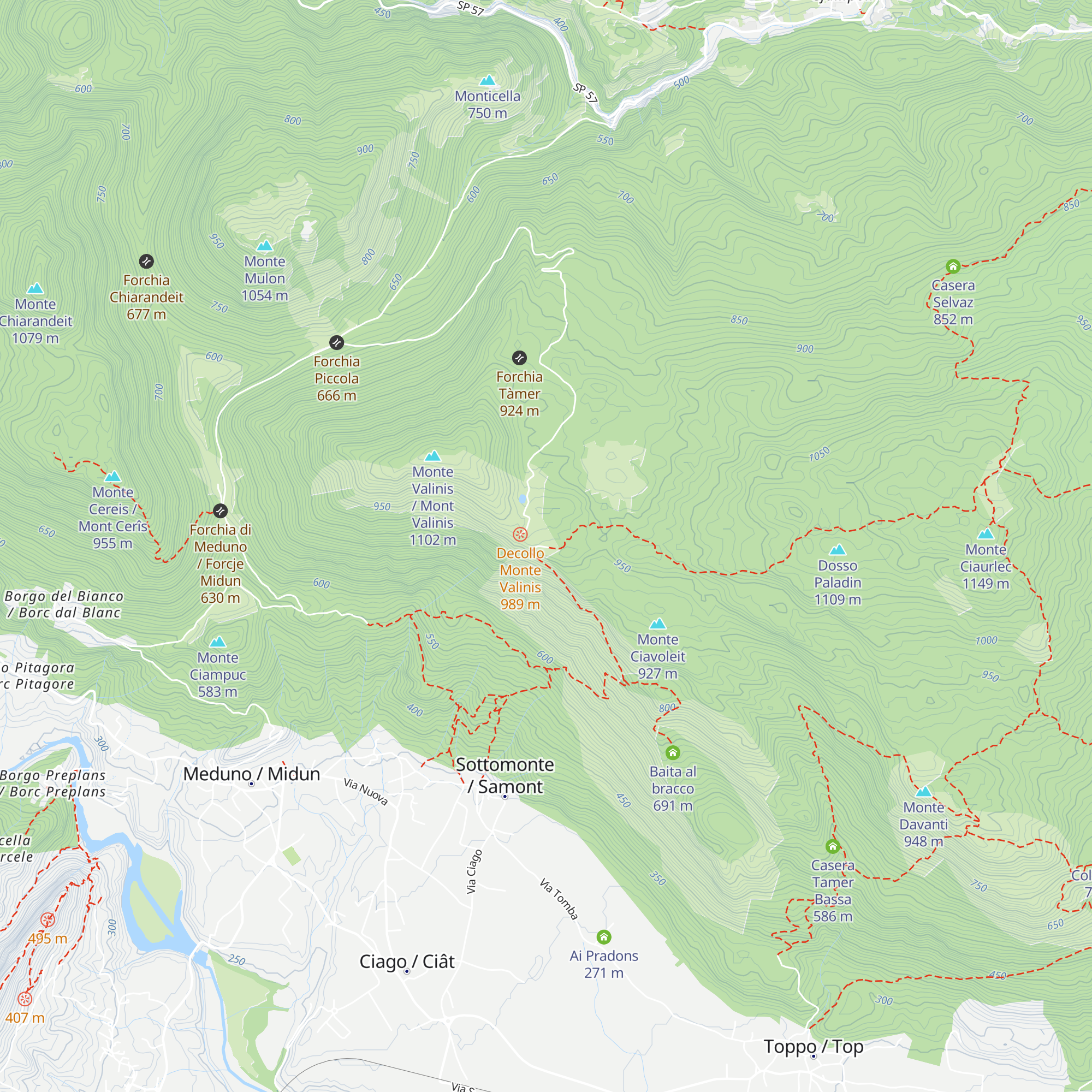 Casera Valinis map