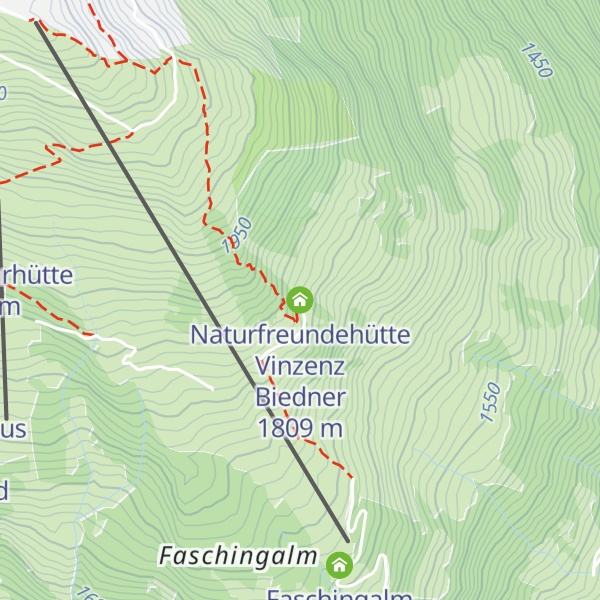 Map of Naturfreundehütte Vinzenz Biedner