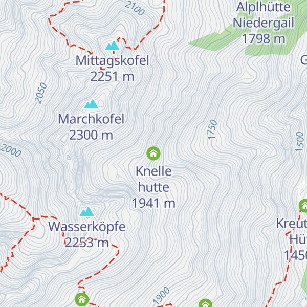Map of Knelle hutte