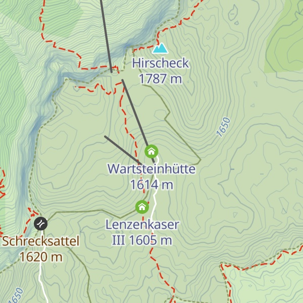 Map of Wartsteinhütte