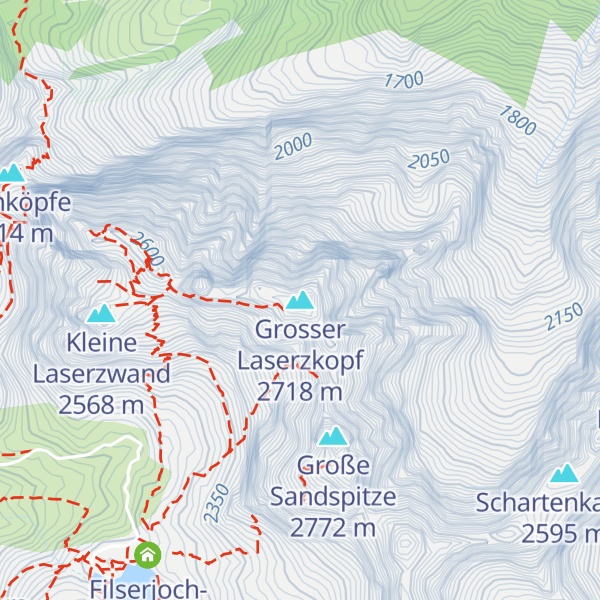 Map of Grosser Laserzkopf