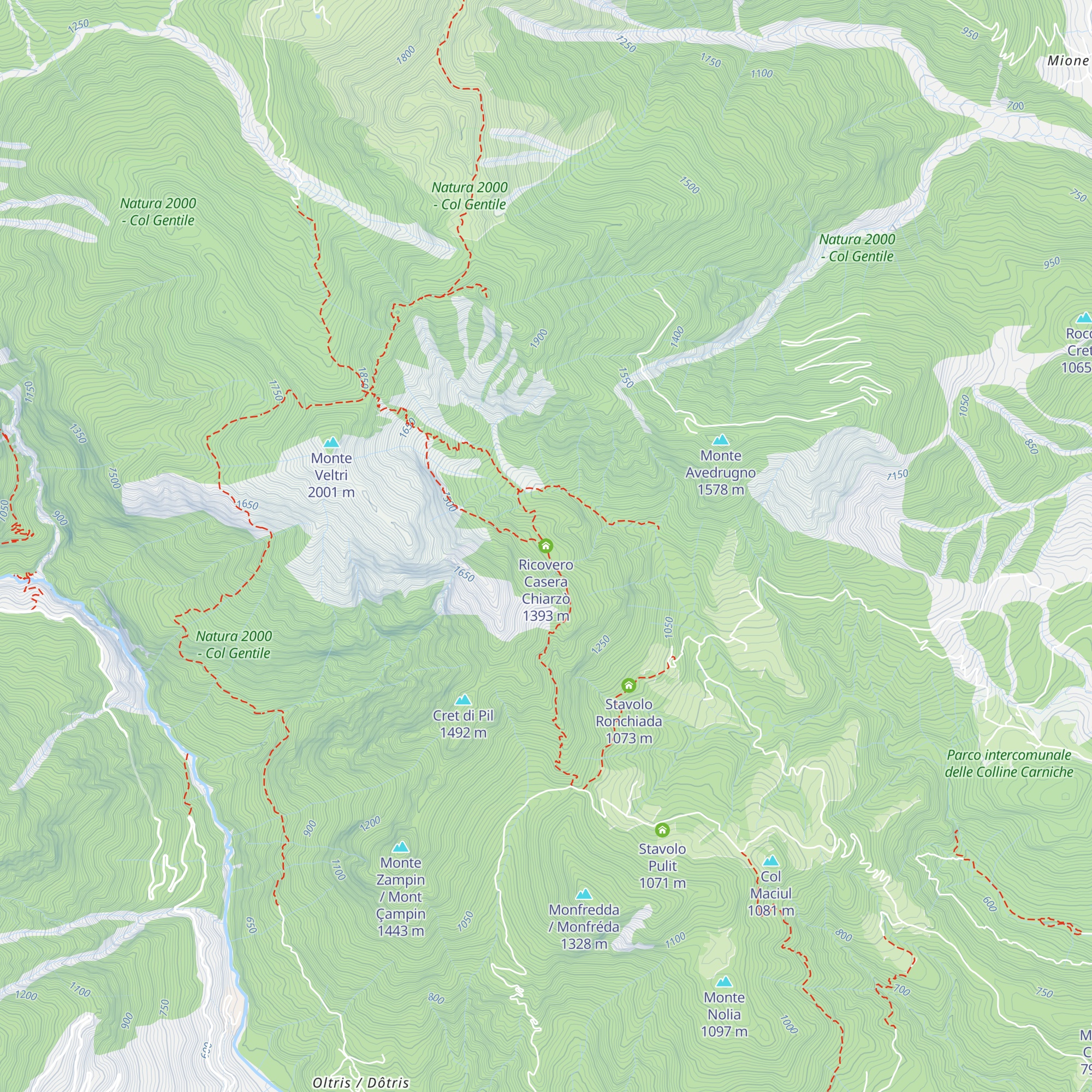 Ricovero Casera Chiarzò map