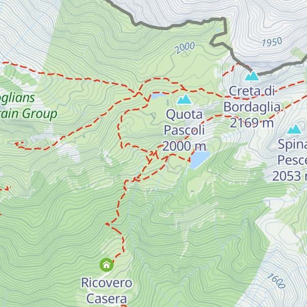 Map of Casera Bordaglia di sopra