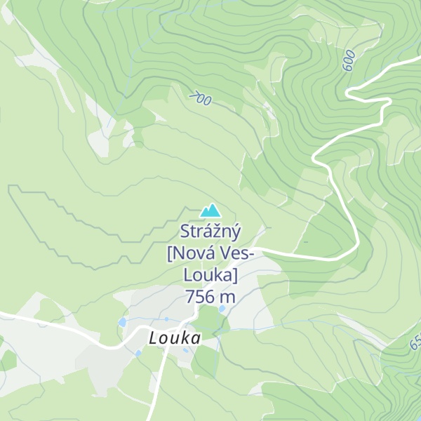 Map of Strážný [Nová Ves-Louka]