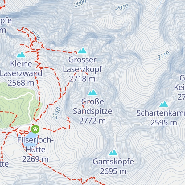 Map of Große Sandspitze