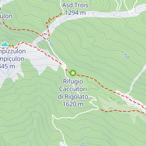 Map of Rifugio Cacciatori di Rigolato