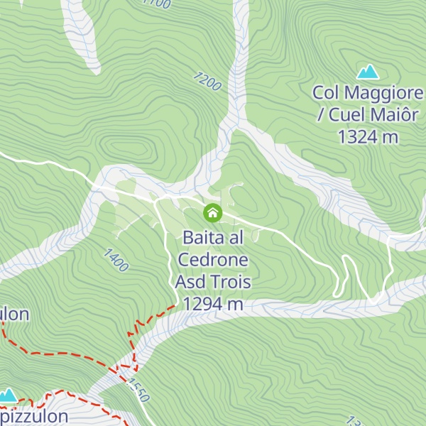 Map of Baita al Cedrone Asd Trois