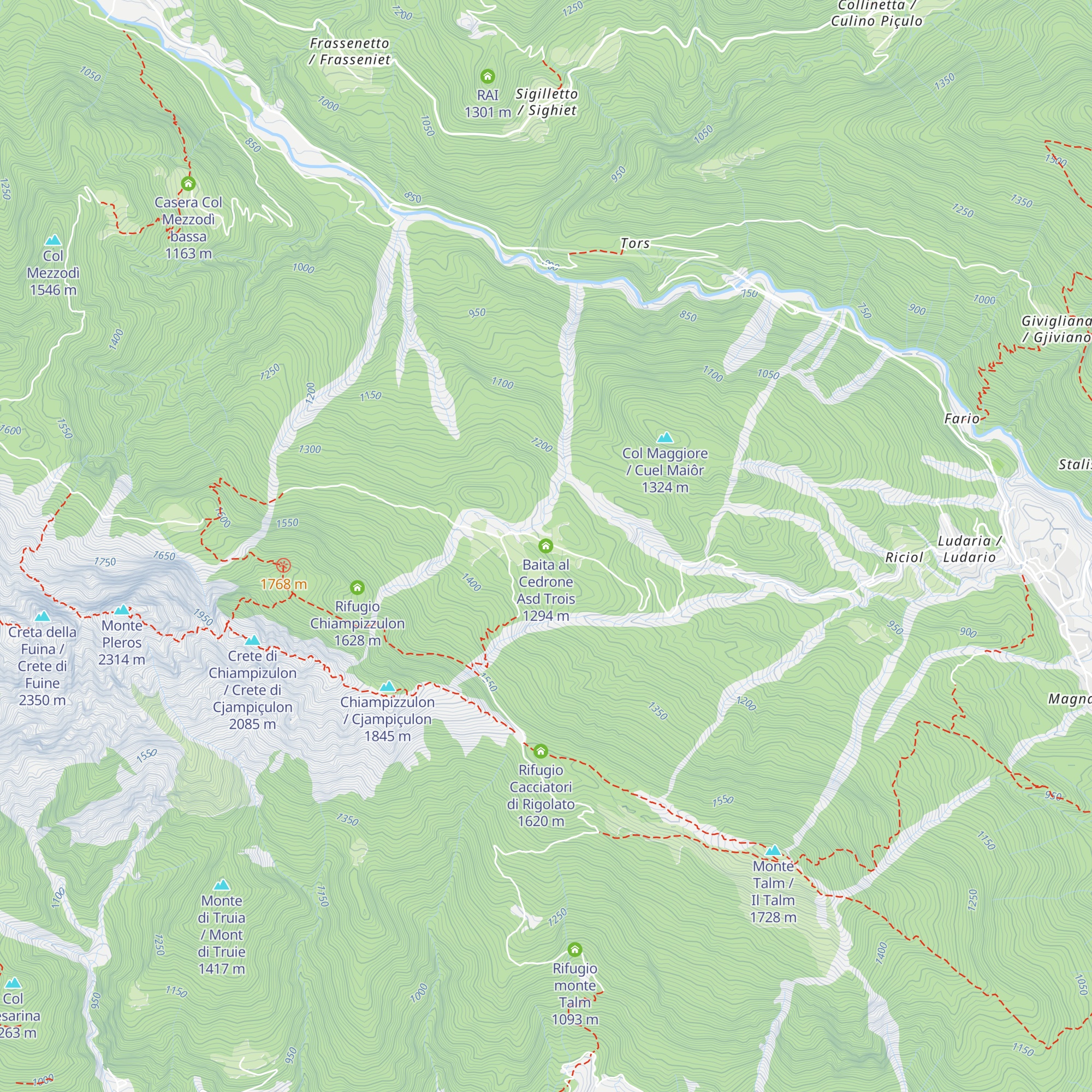 Baita al Cedrone Asd Trois map