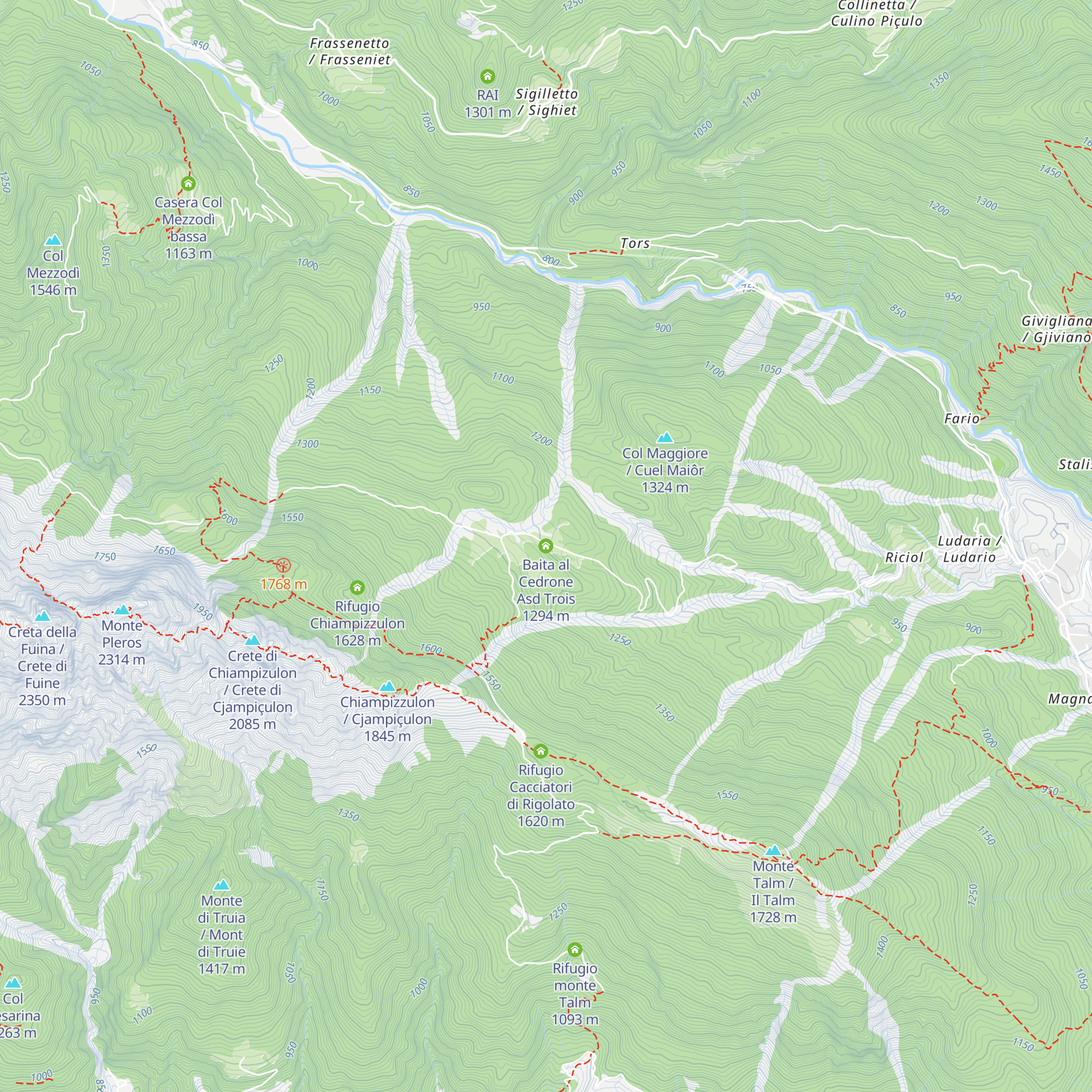 Baita al Cedrone Asd Trois map