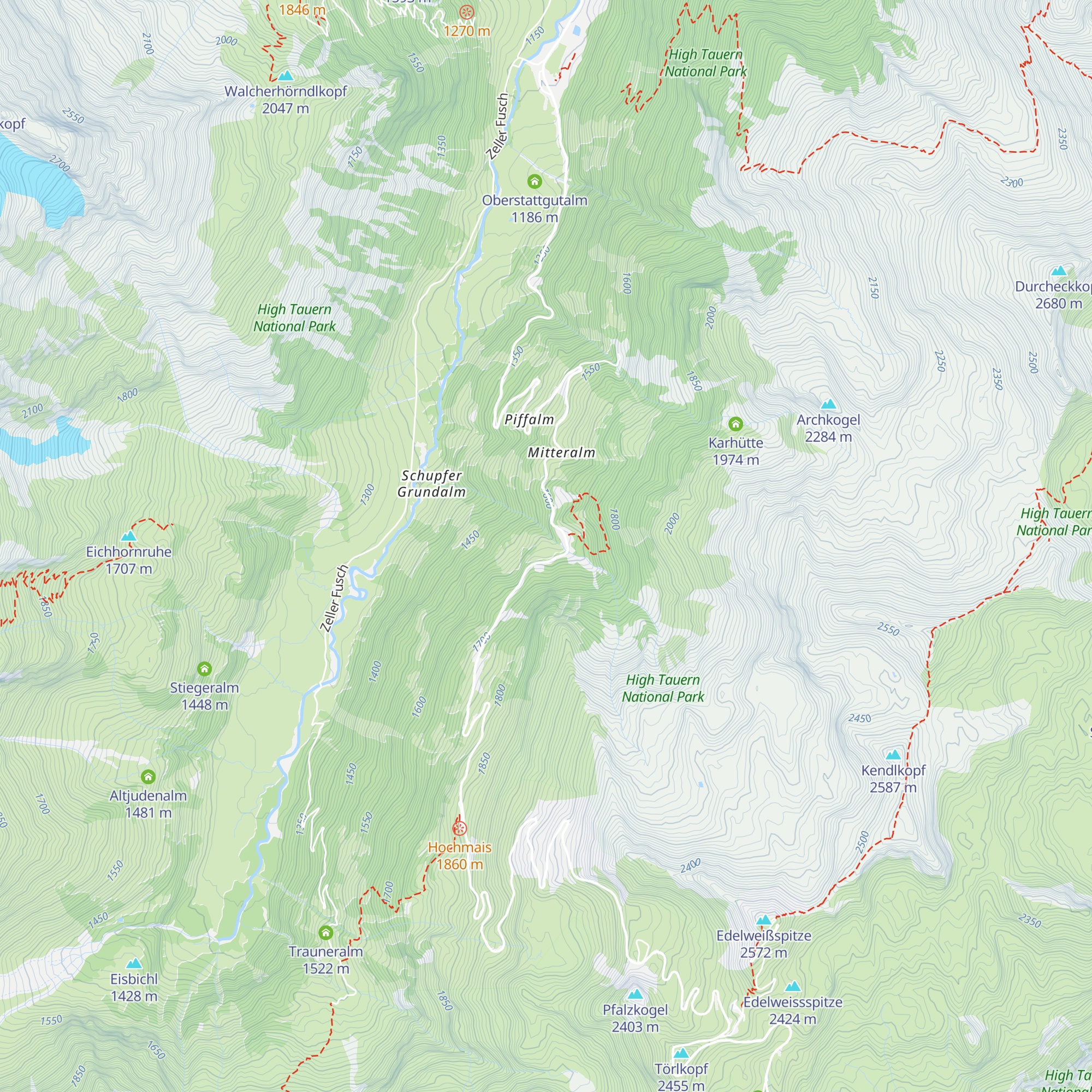 Schupfer Hochalm map