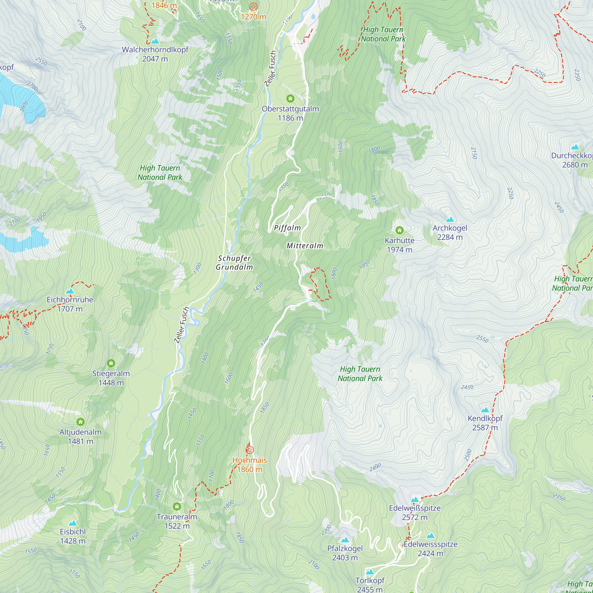 Schupfer Hochalm map