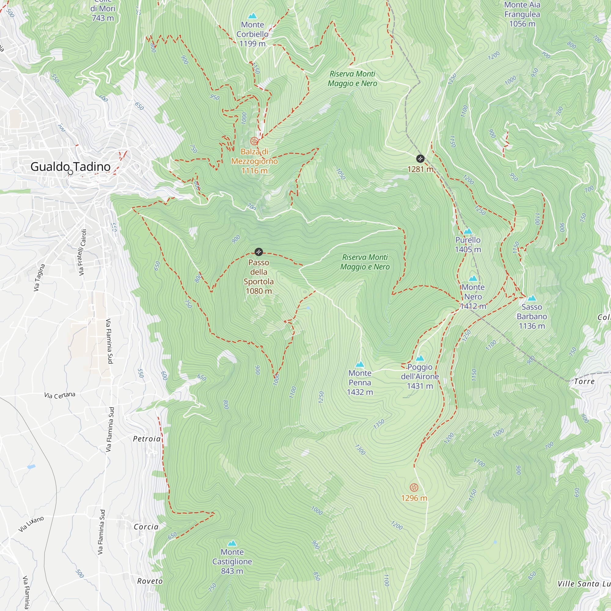 Rifugio Monte Penna map