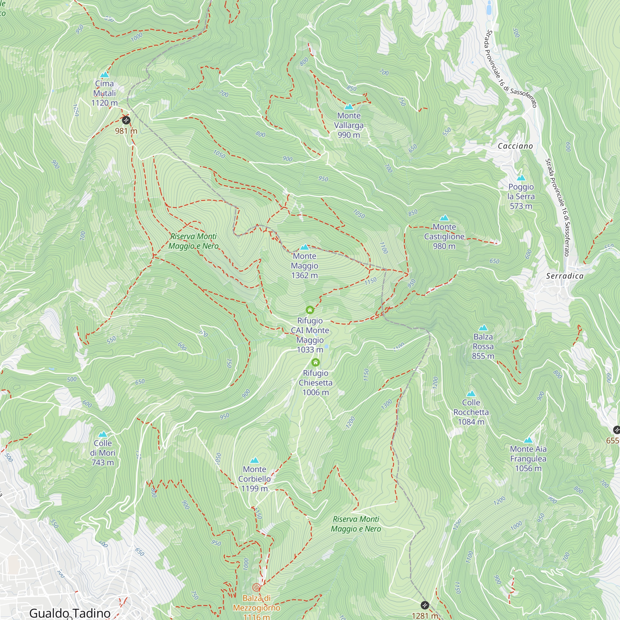 Rifugio CAI Monte Maggio map