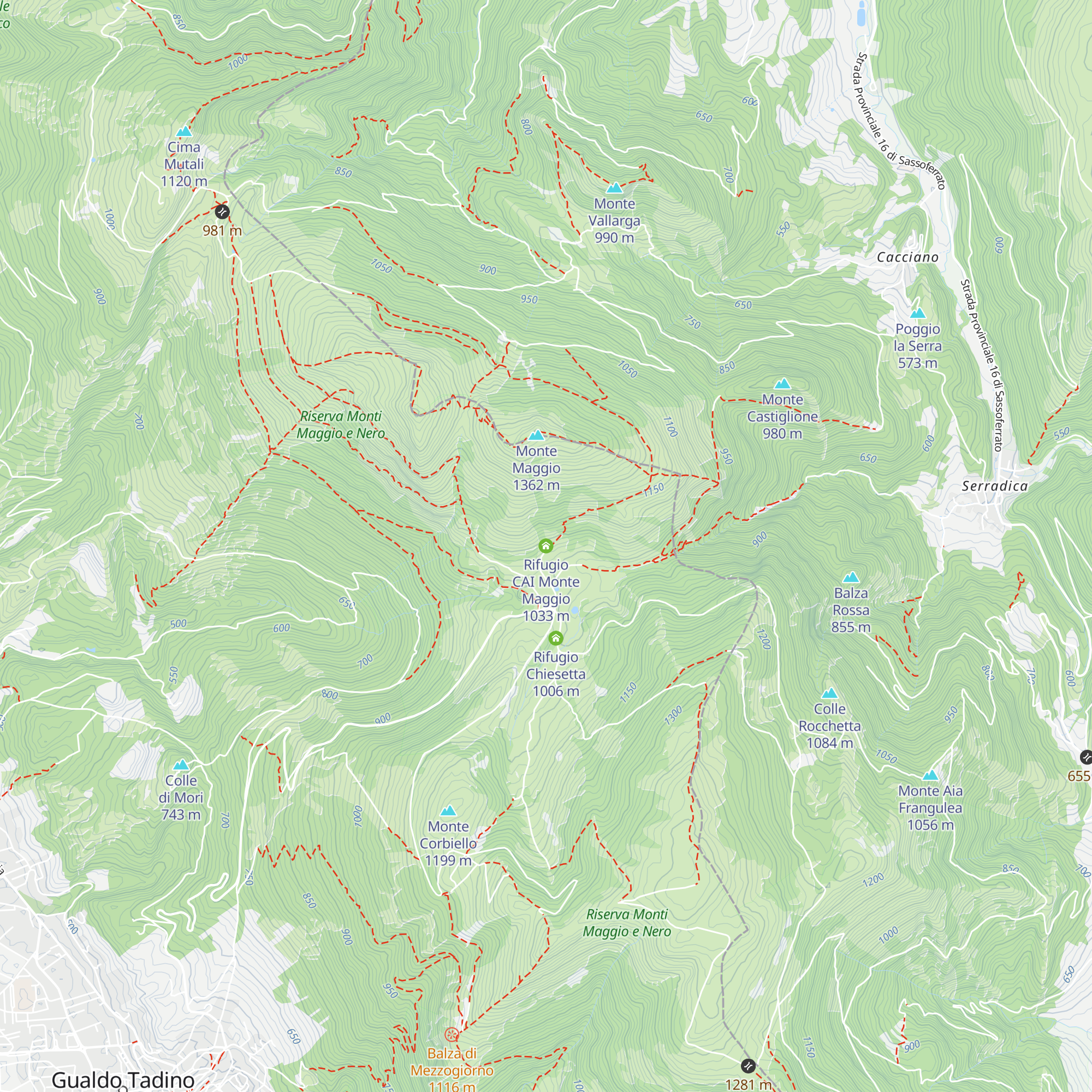 Rifugio CAI Monte Maggio map
