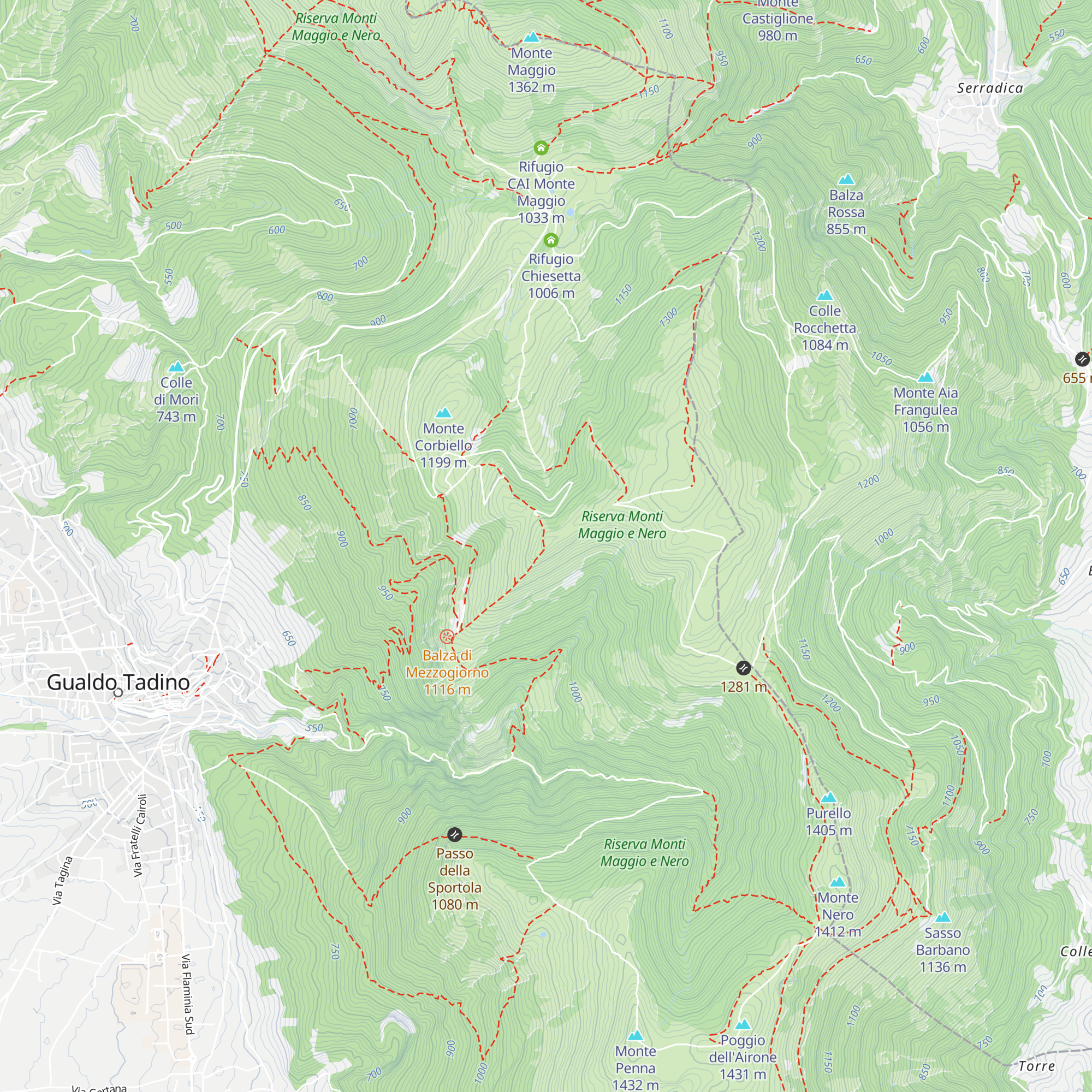 Bivacco di Serrasanta map