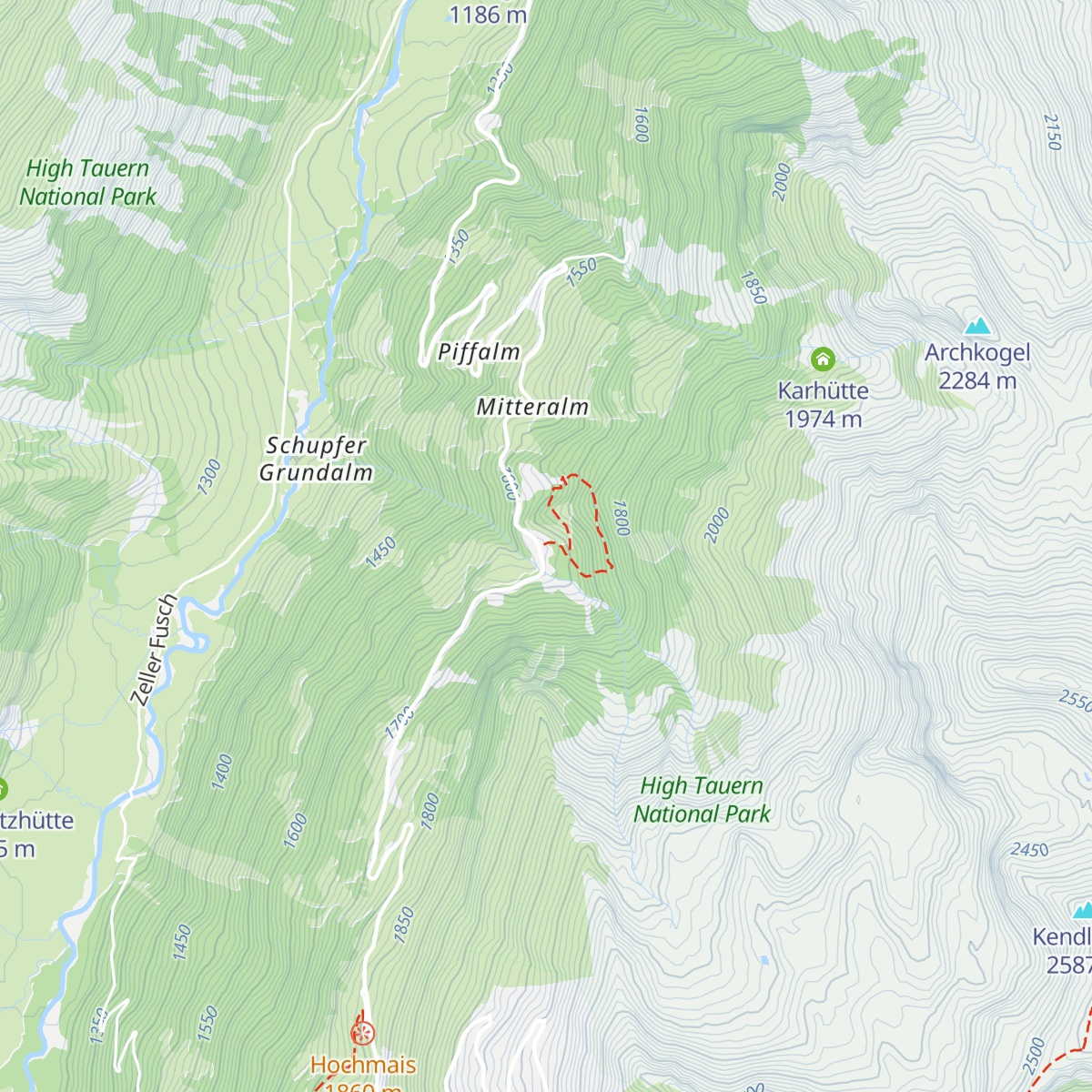 Gasthof Piffkar map