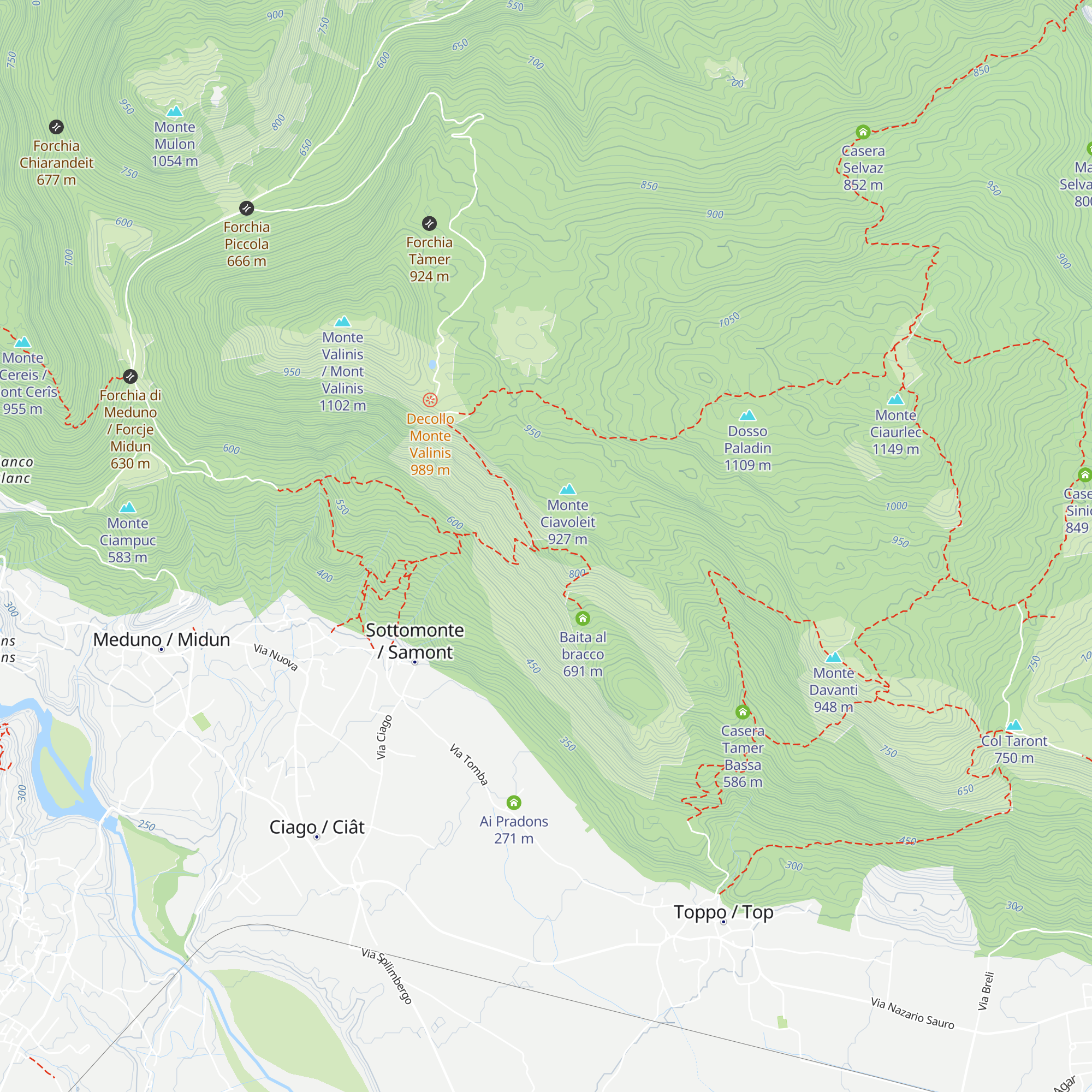 Malga Chiavoleit map