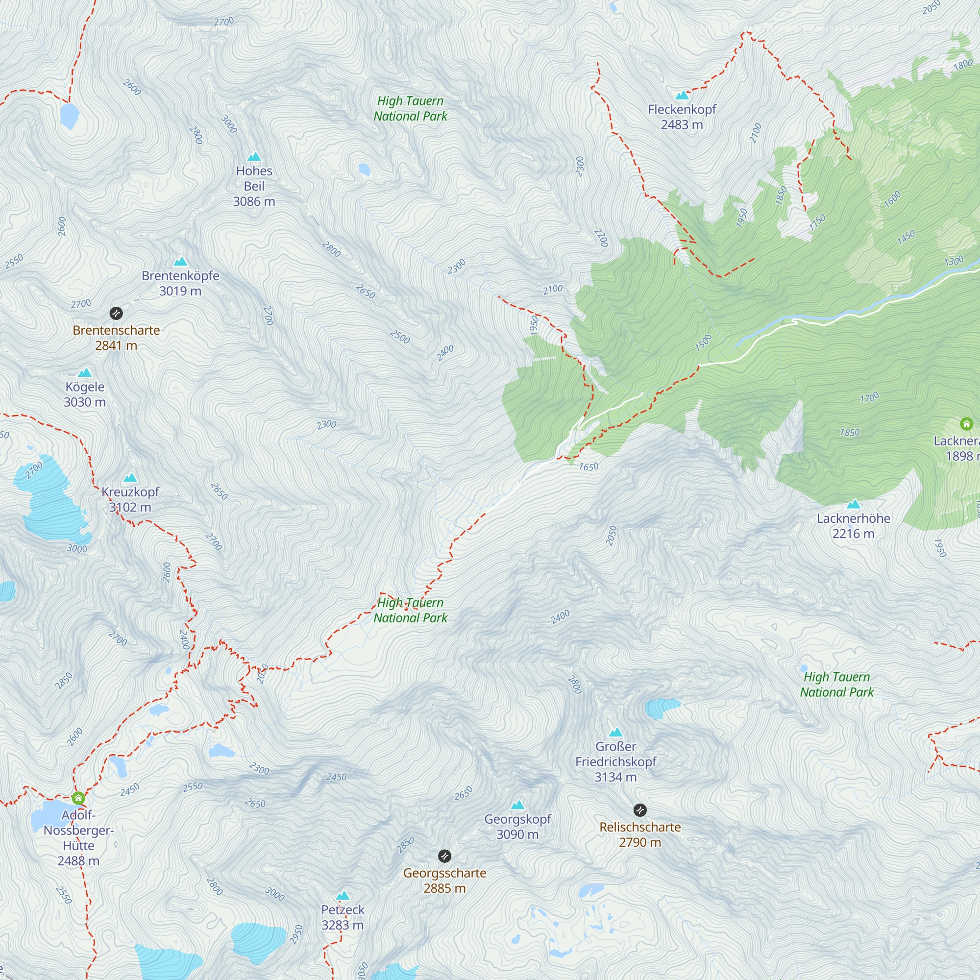 Graderalmen map