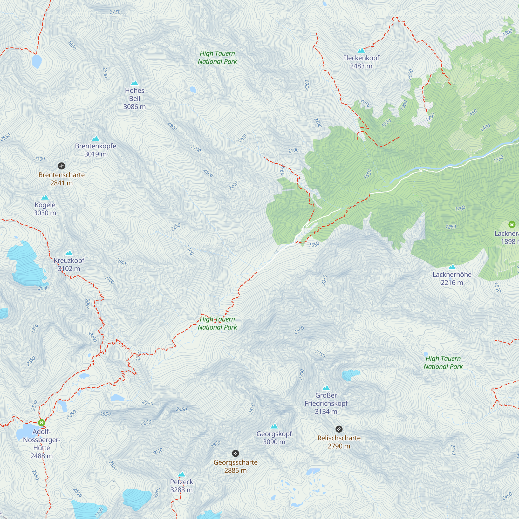Graderalmen map