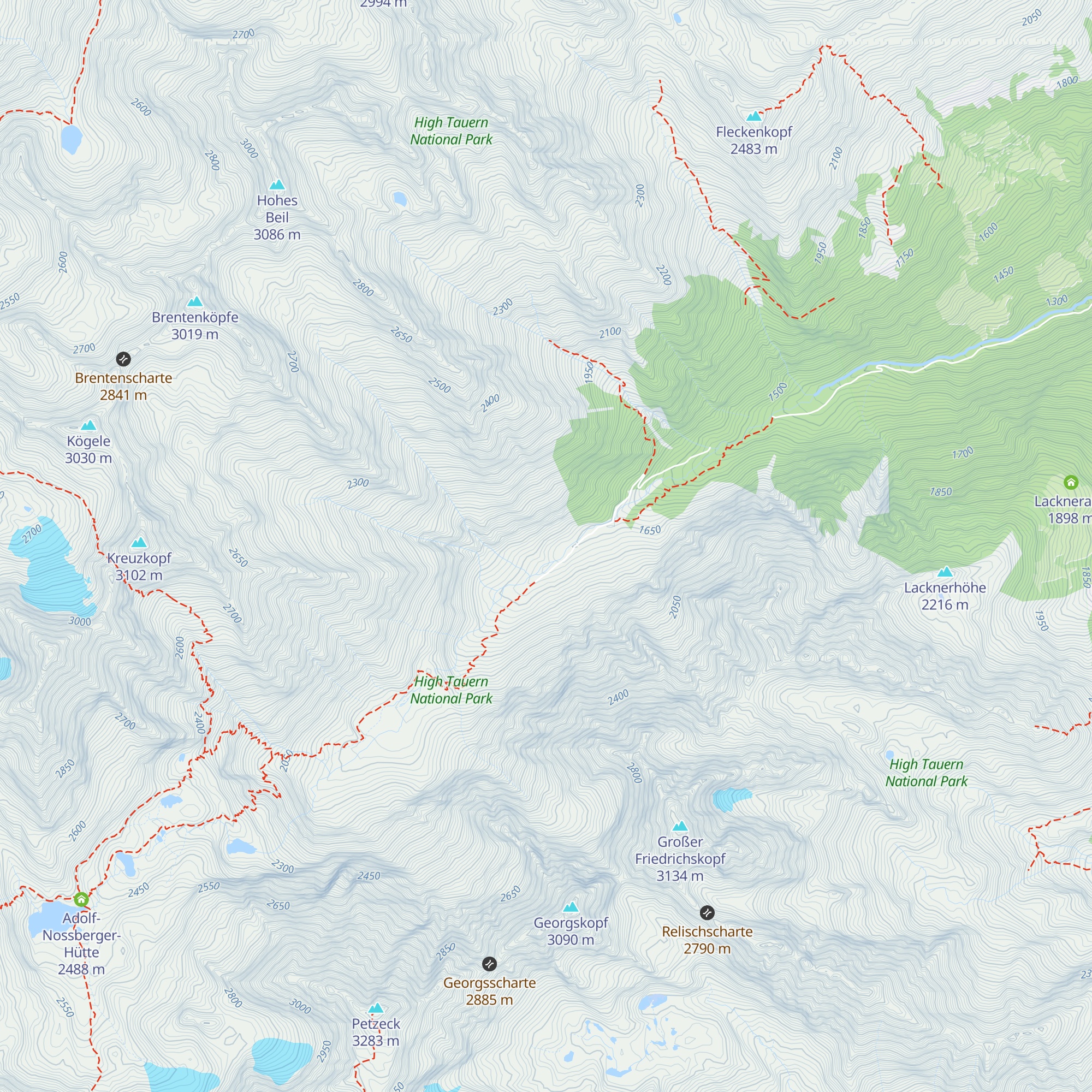 Graderalmen map