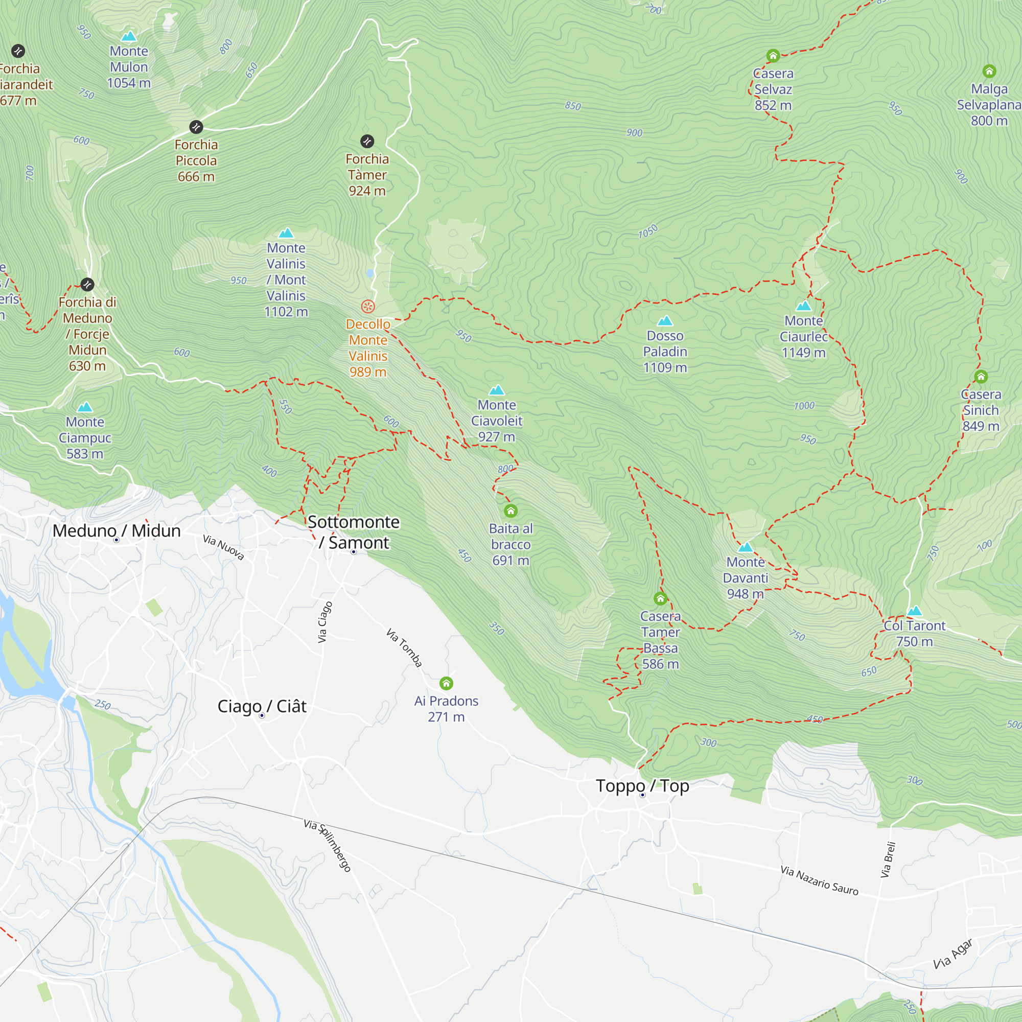 Baita al bracco map