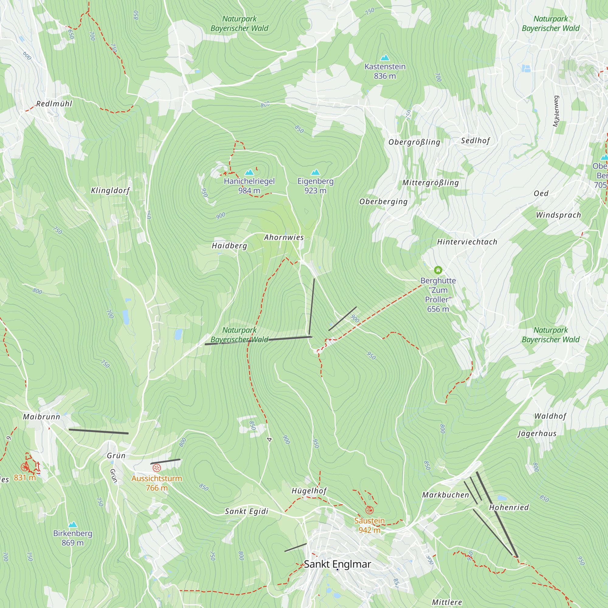 Naturfreundehaus Viechtacher Hütte map