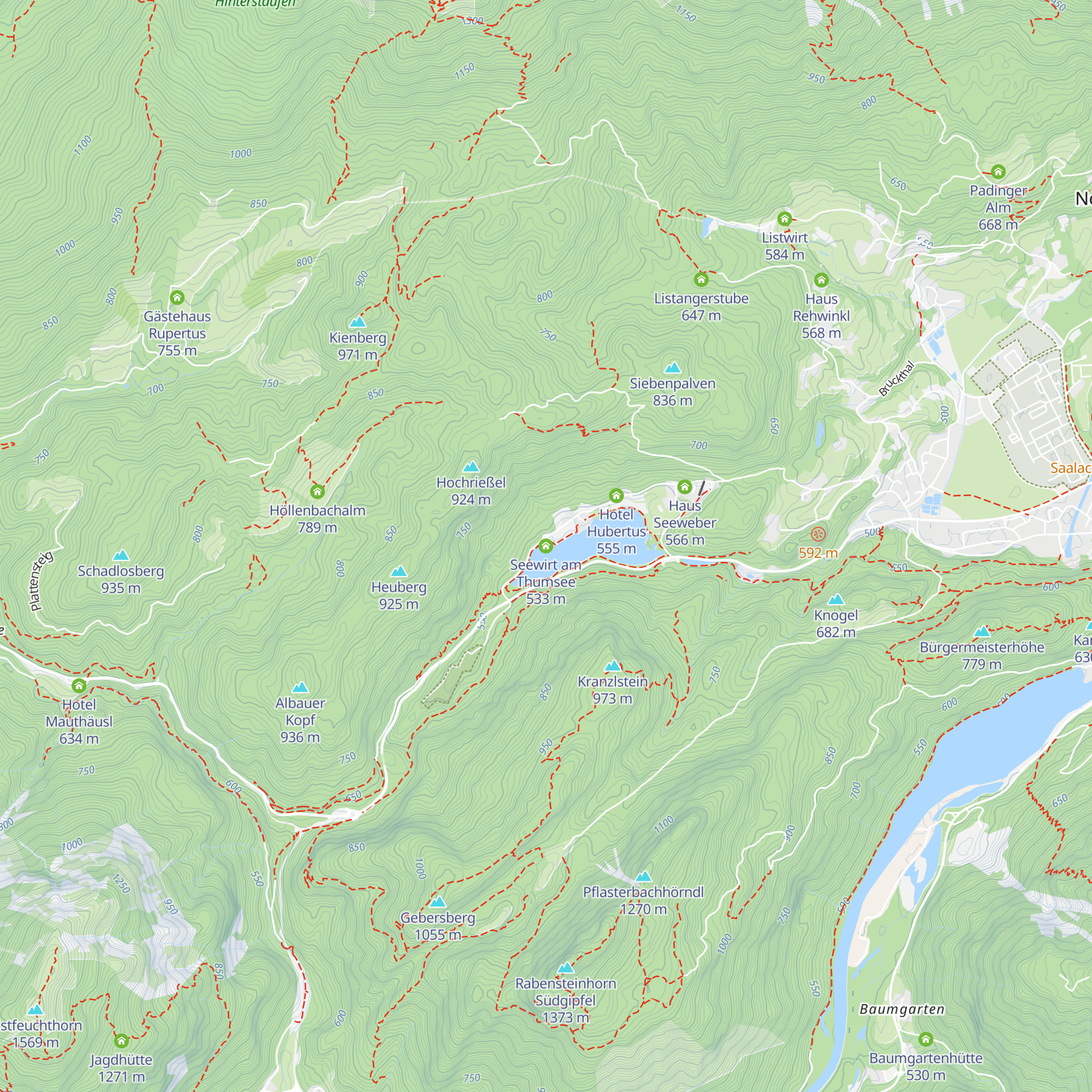 Seewirt am Thumsee map