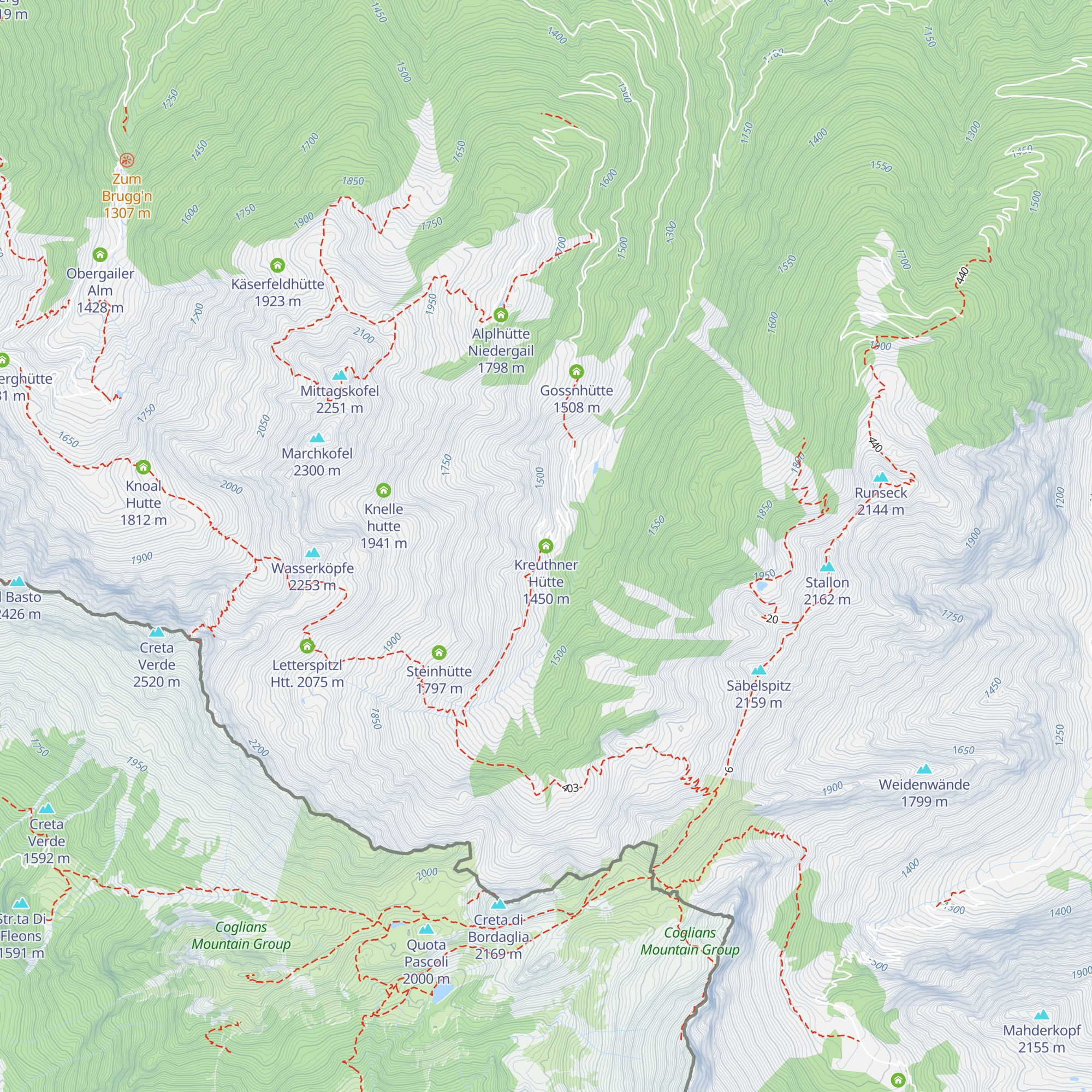 Kreuthner Hütte map