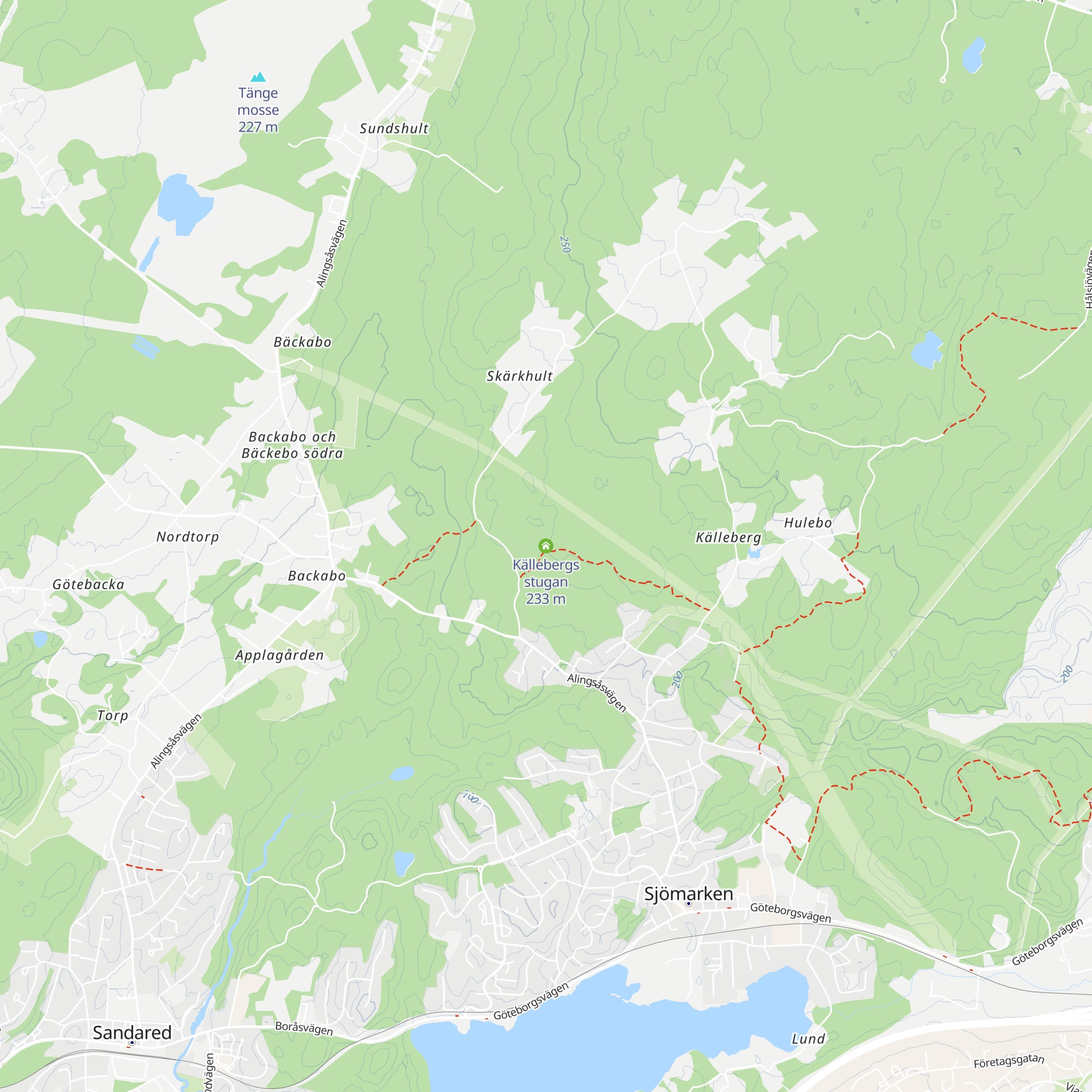 Källebergs stugan map