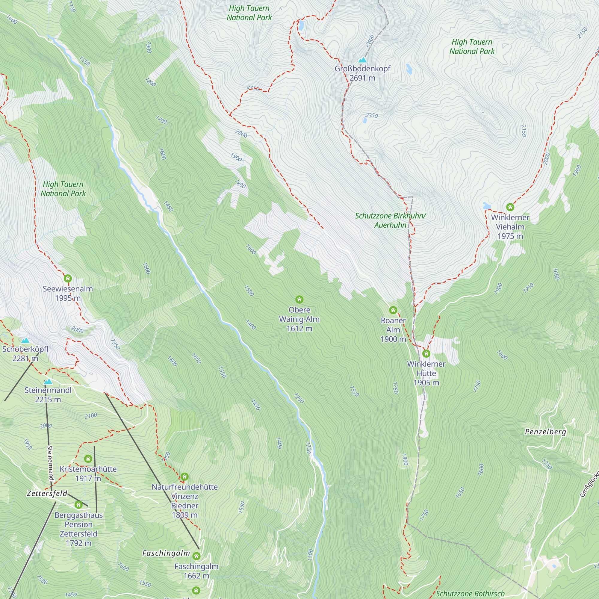 Obere Wainig-Alm map