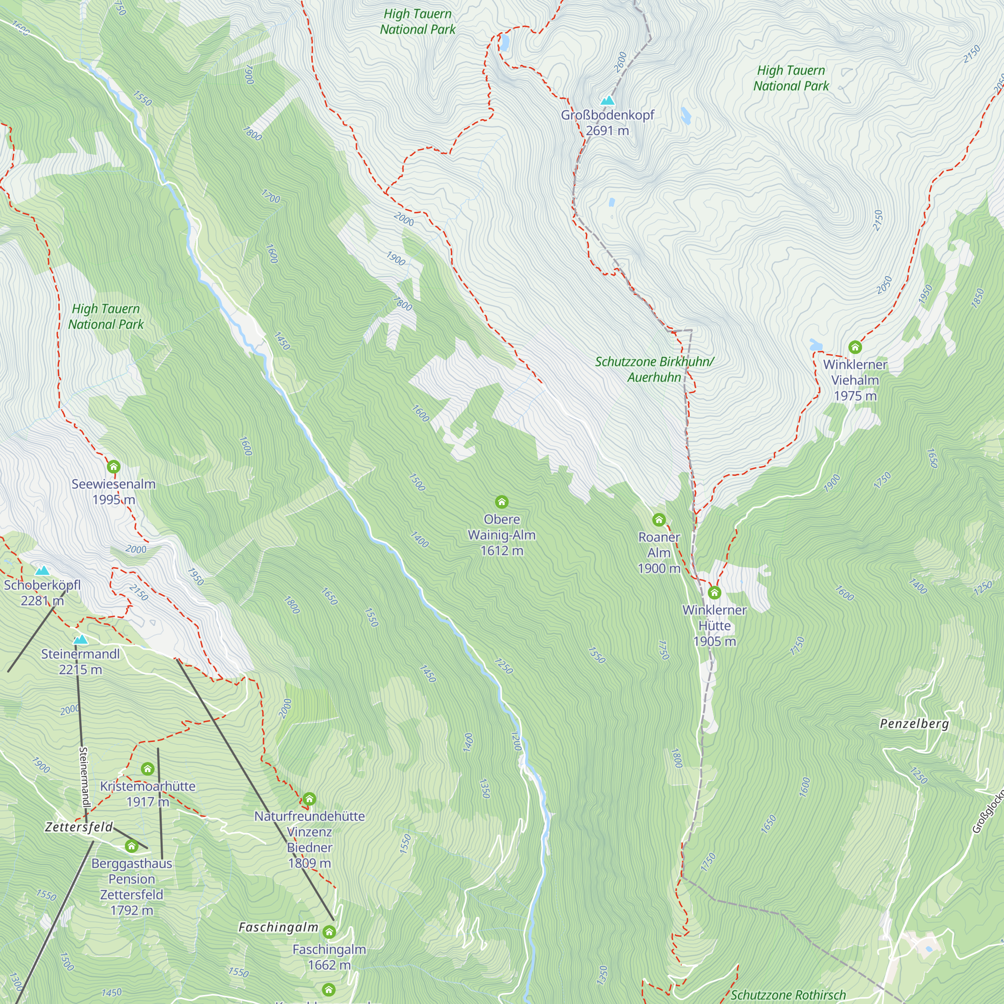 Obere Wainig-Alm map