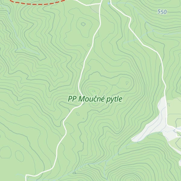 Map of Jelení vrch