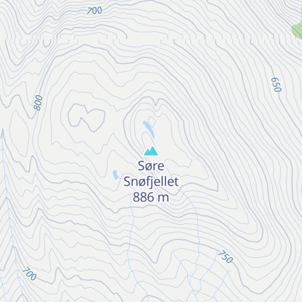 Map of Søre Snøfjellet