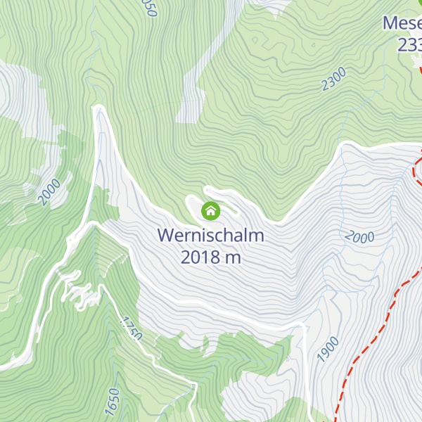 Map of Wernischalm