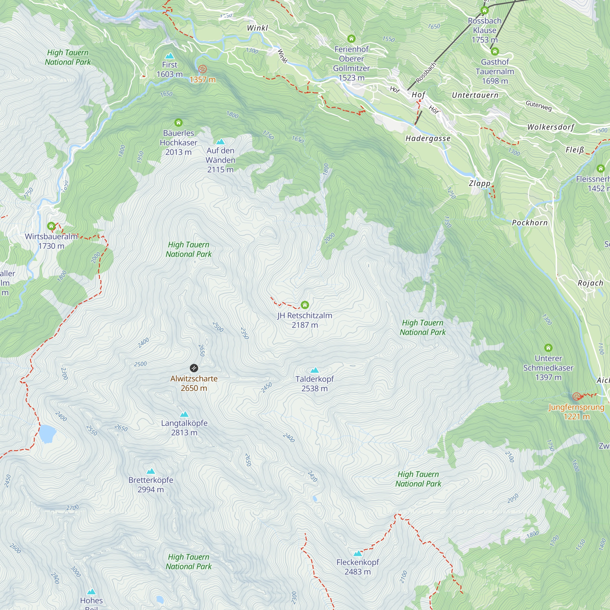 JH Retschitzalm map
