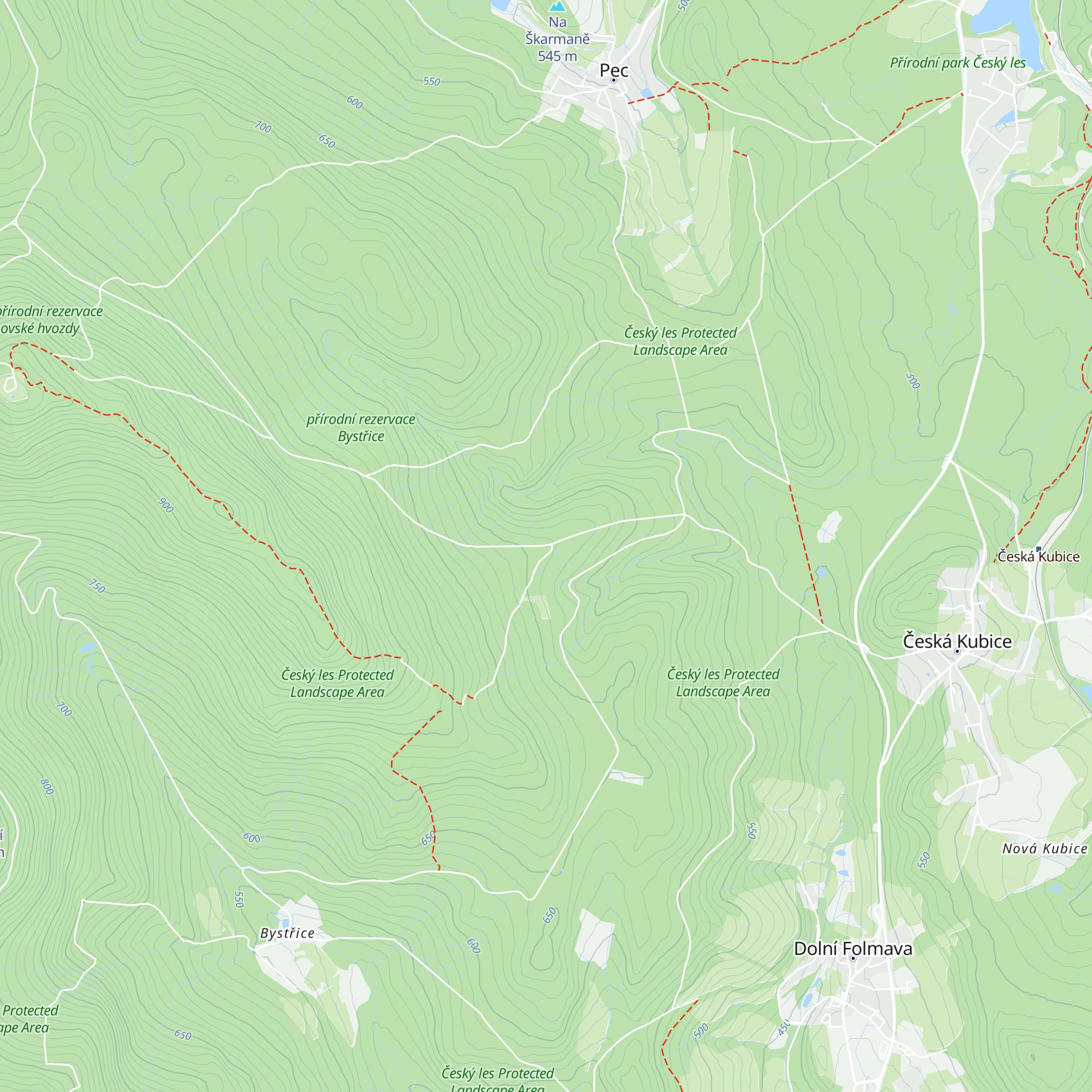 Zelená chýše map