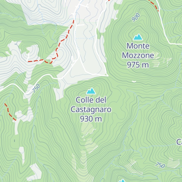 Map of Colle del Castagnaro