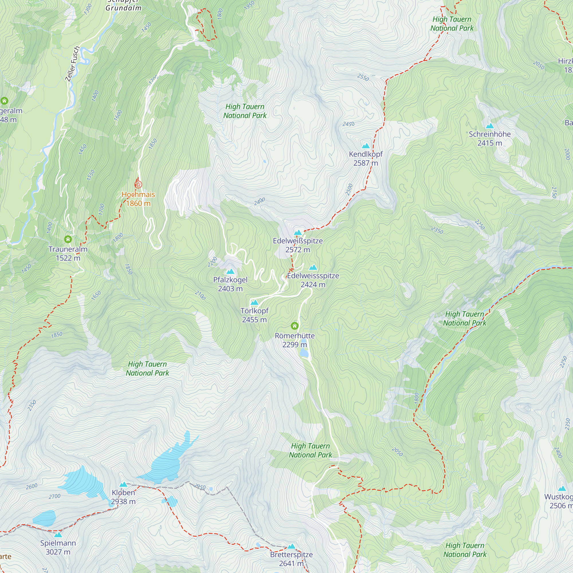 Restaurant Fuschertörl map