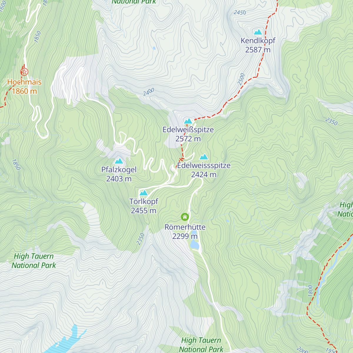 Restaurant Fuschertörl map