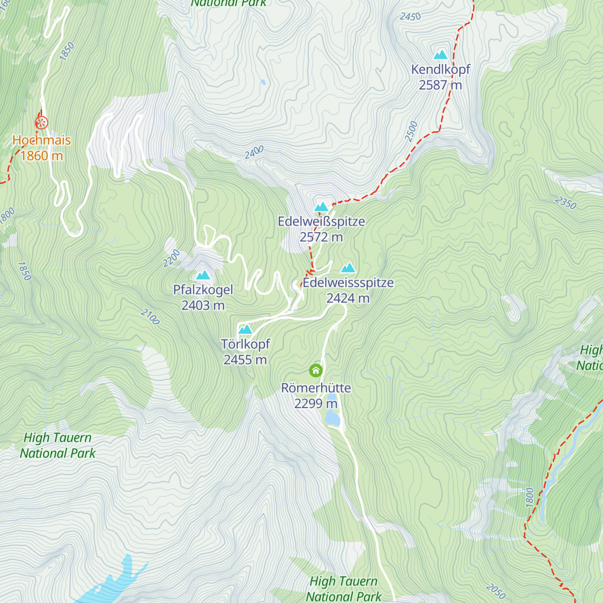 Restaurant Fuschertörl map