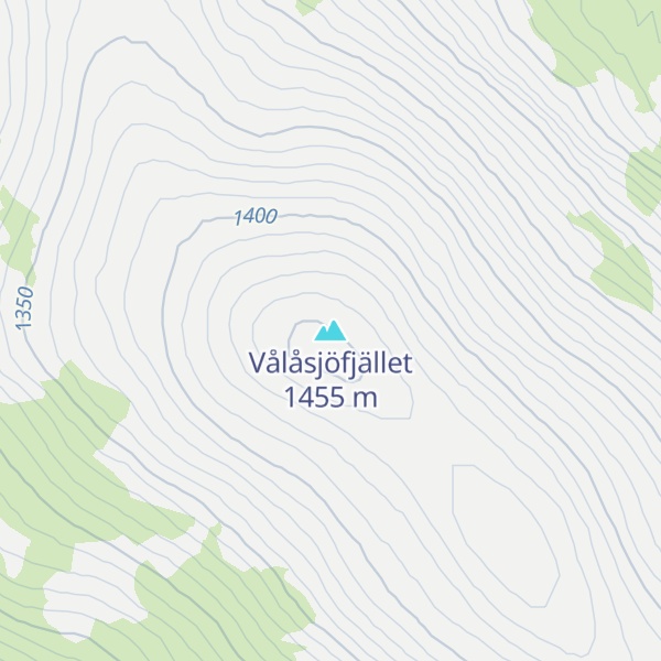 Map of Vålåsjöfjället